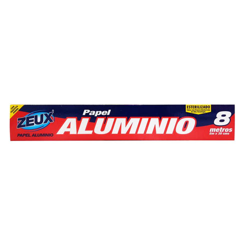 PAPEL ALUMINIO ZEUX 8MT CAJA